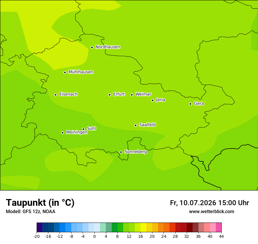 Modellkarte GFS – td – th