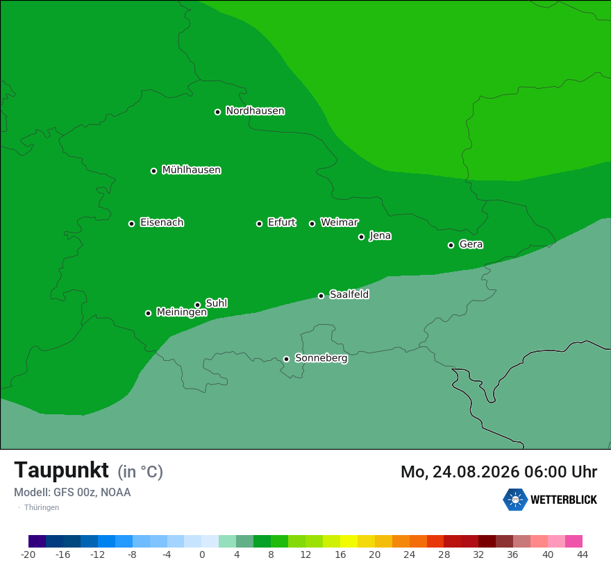 Modellkarte GFS – td – th