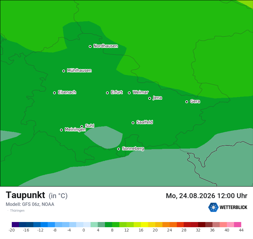 Modellkarte GFS – td – th