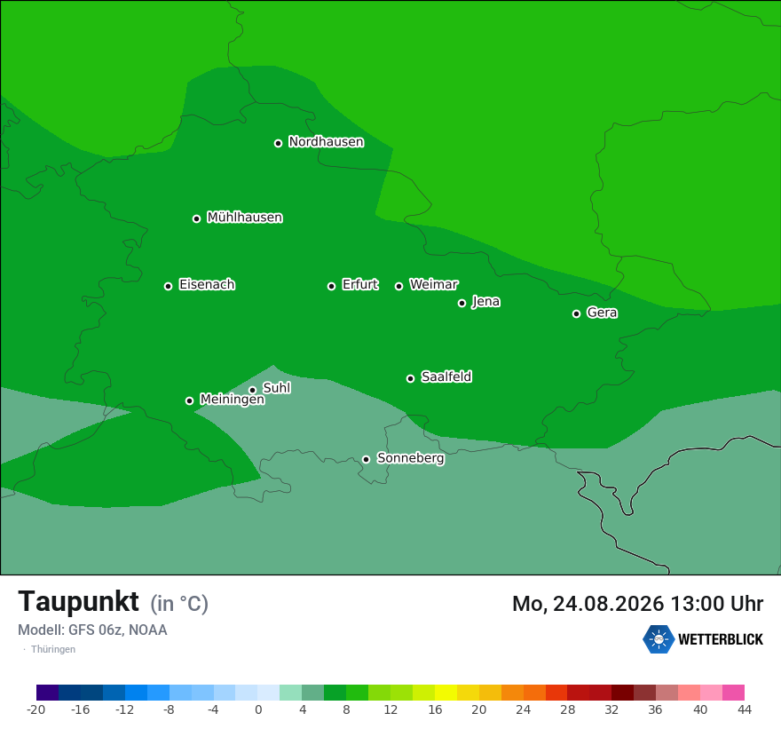 Modellkarte GFS – td – th