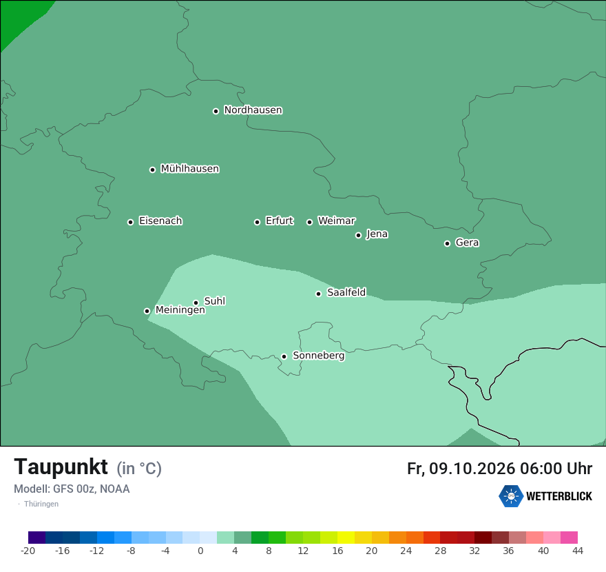 Modellkarte GFS – td – th