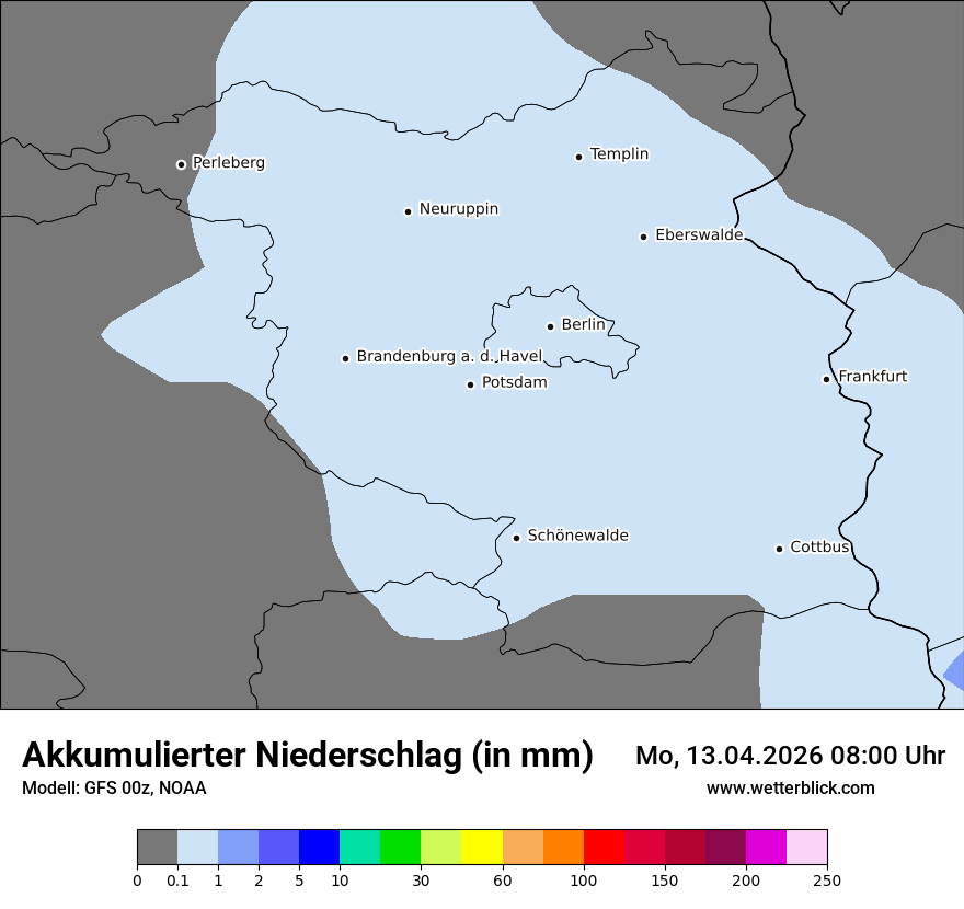 Modellkarte GFS – tot_prec – bb