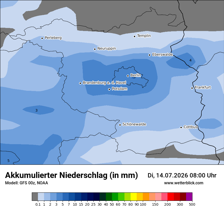 Modellkarte GFS – tot_prec – bb