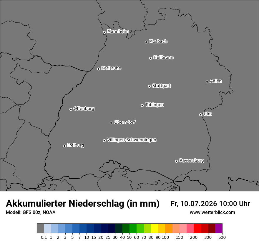 Modellkarte GFS – tot_prec – bw