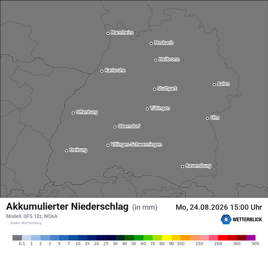 Modellkarte GFS – tot_prec – bw