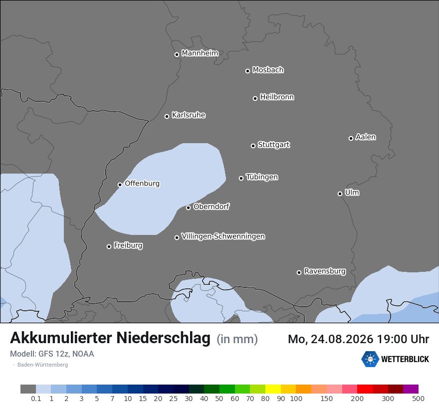 Modellkarte GFS – tot_prec – bw