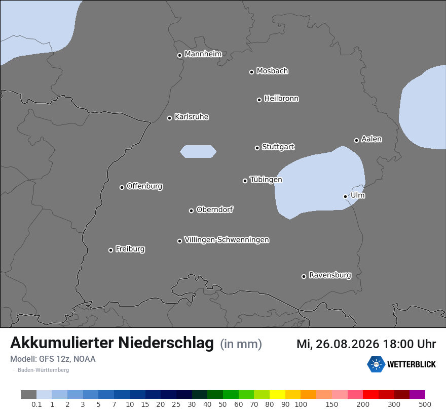 Modellkarte GFS – tot_prec – bw
