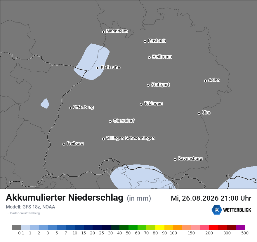 Modellkarte GFS – tot_prec – bw