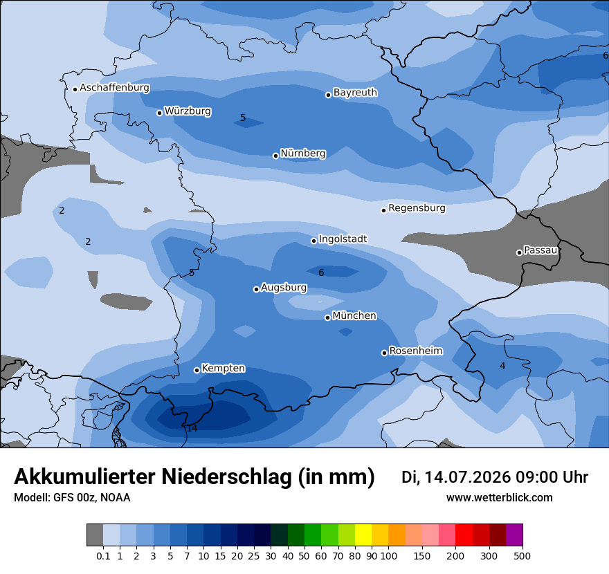 Modellkarte GFS – tot_prec – by