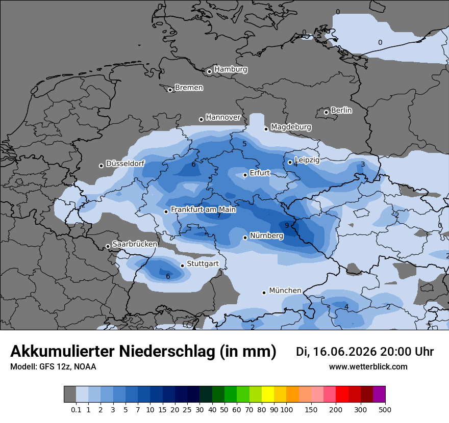 Modellkarte GFS – tot_prec – deutschland