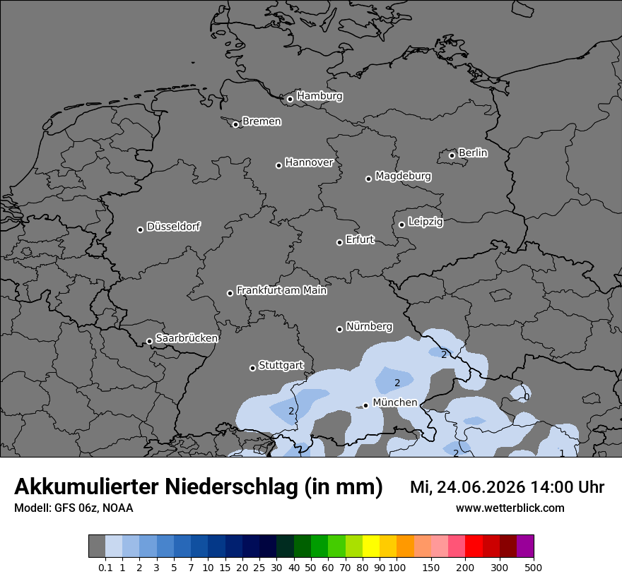 Modellkarte GFS – tot_prec – deutschland