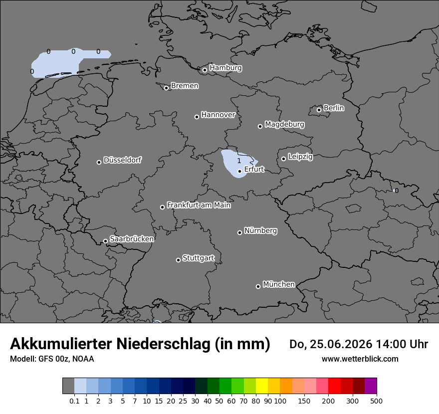 Modellkarte GFS – tot_prec – deutschland