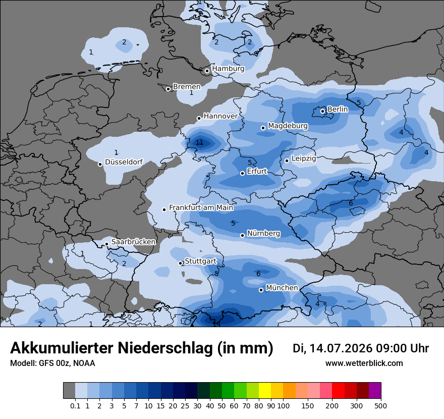 Modellkarte GFS – tot_prec – deutschland