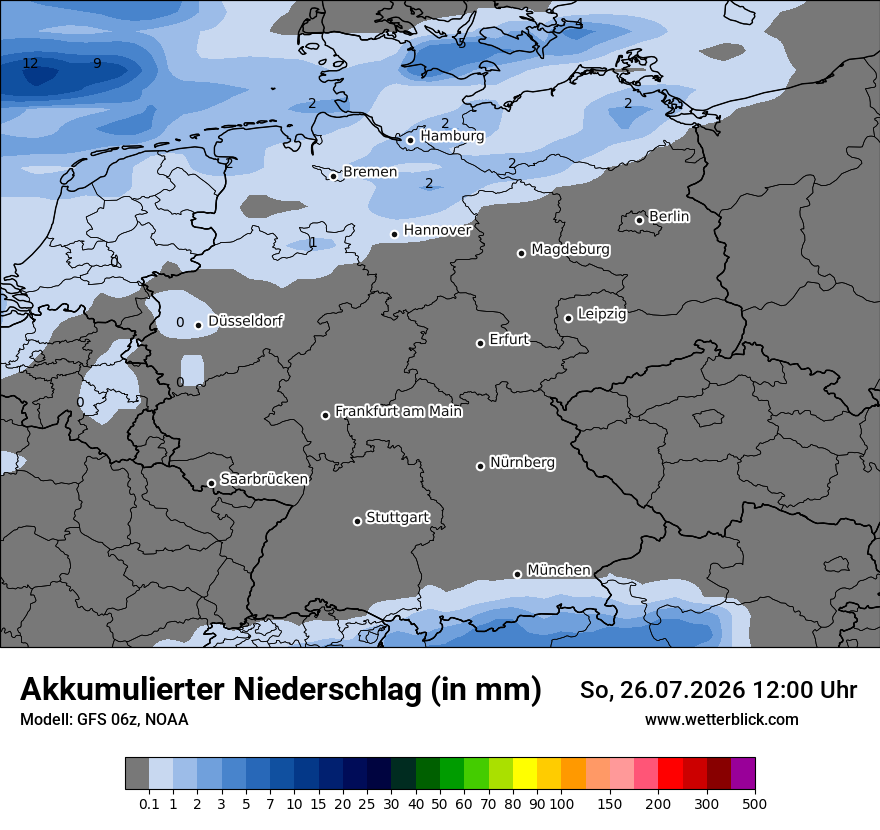 Modellkarte GFS – tot_prec – deutschland