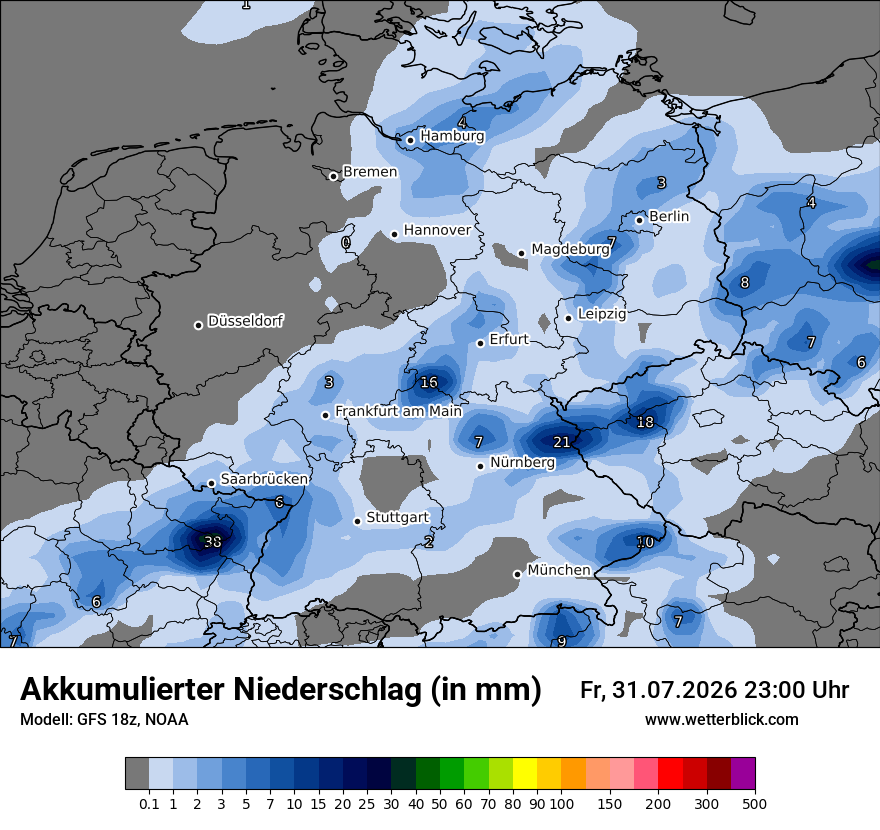 Modellkarte GFS – tot_prec – deutschland