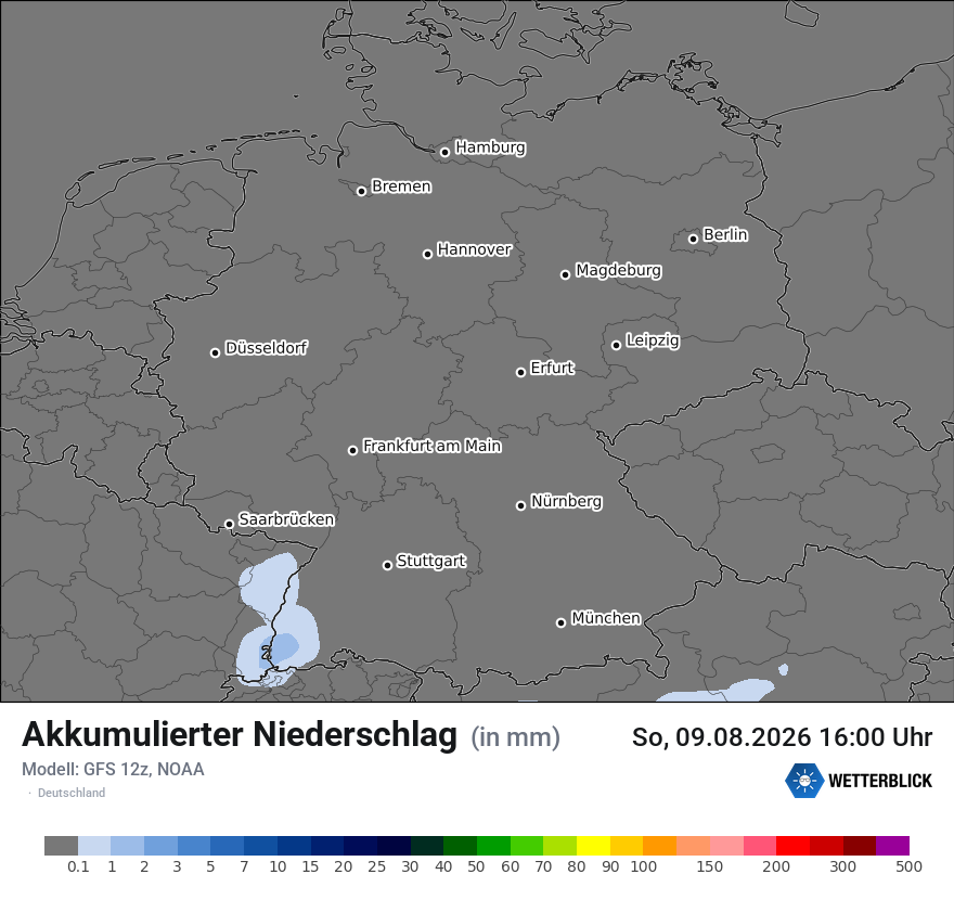 Modellkarte GFS – tot_prec – deutschland