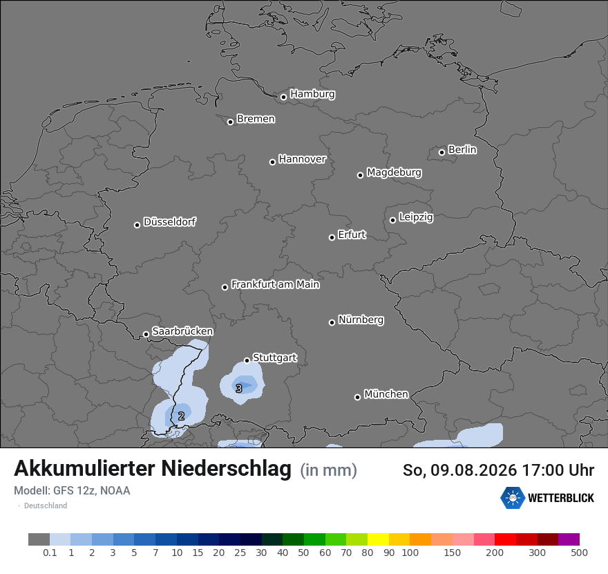 Modellkarte GFS – tot_prec – deutschland