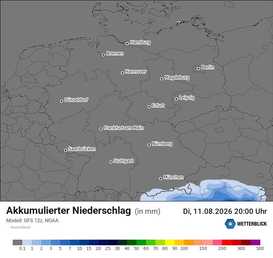 Modellkarte GFS – tot_prec – deutschland