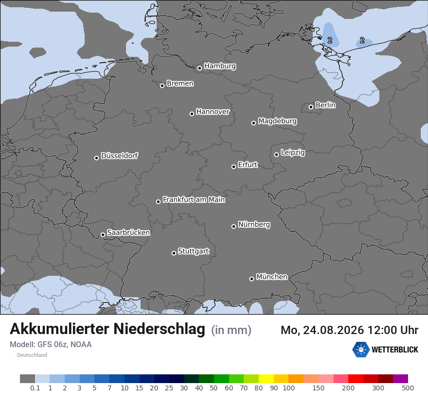 Modellkarte GFS – tot_prec – deutschland