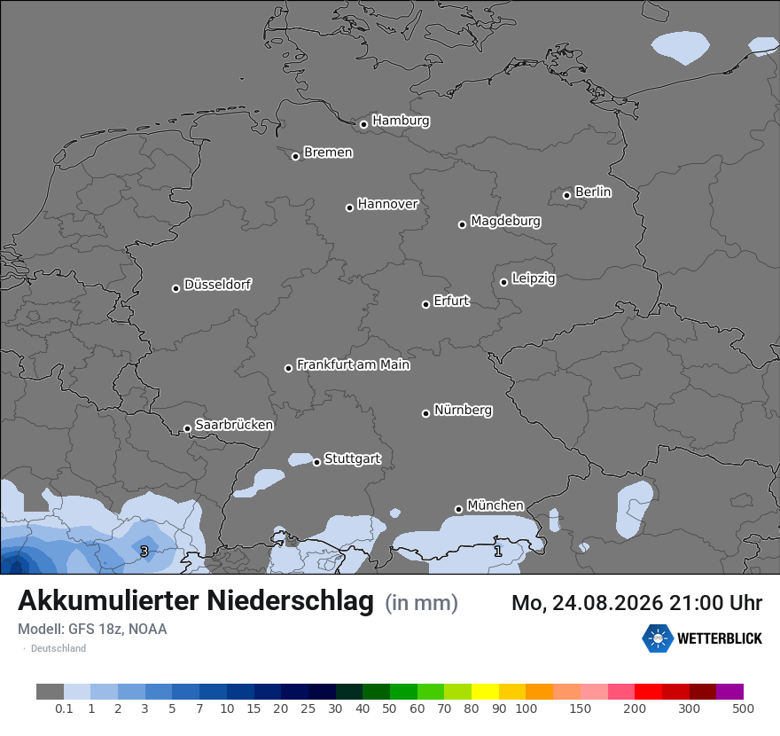 Modellkarte GFS – tot_prec – deutschland