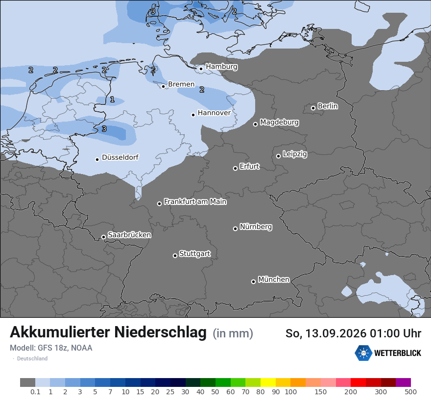 Modellkarte GFS – tot_prec – deutschland
