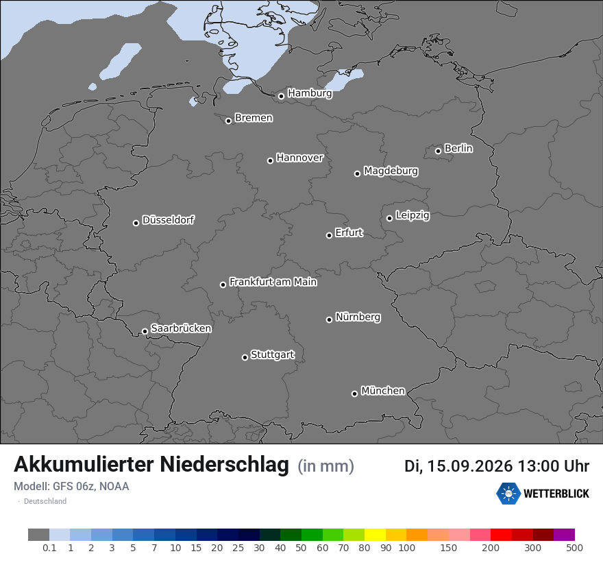 Modellkarte GFS – tot_prec – deutschland