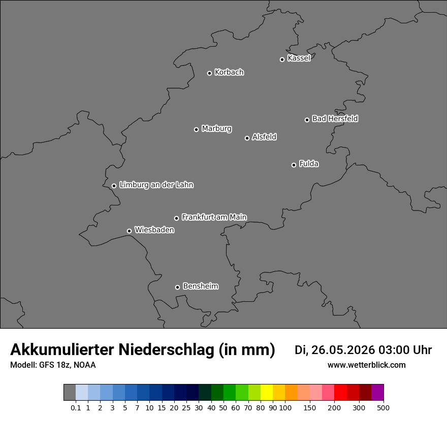 Modellkarte GFS – tot_prec – he