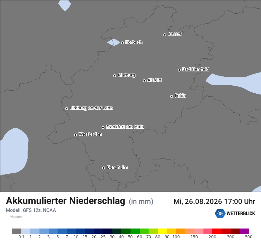 Modellkarte GFS – tot_prec – he