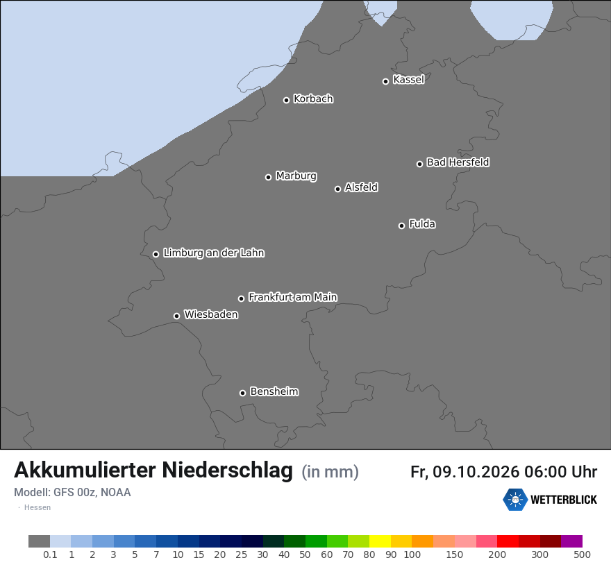 Modellkarte GFS – tot_prec – he