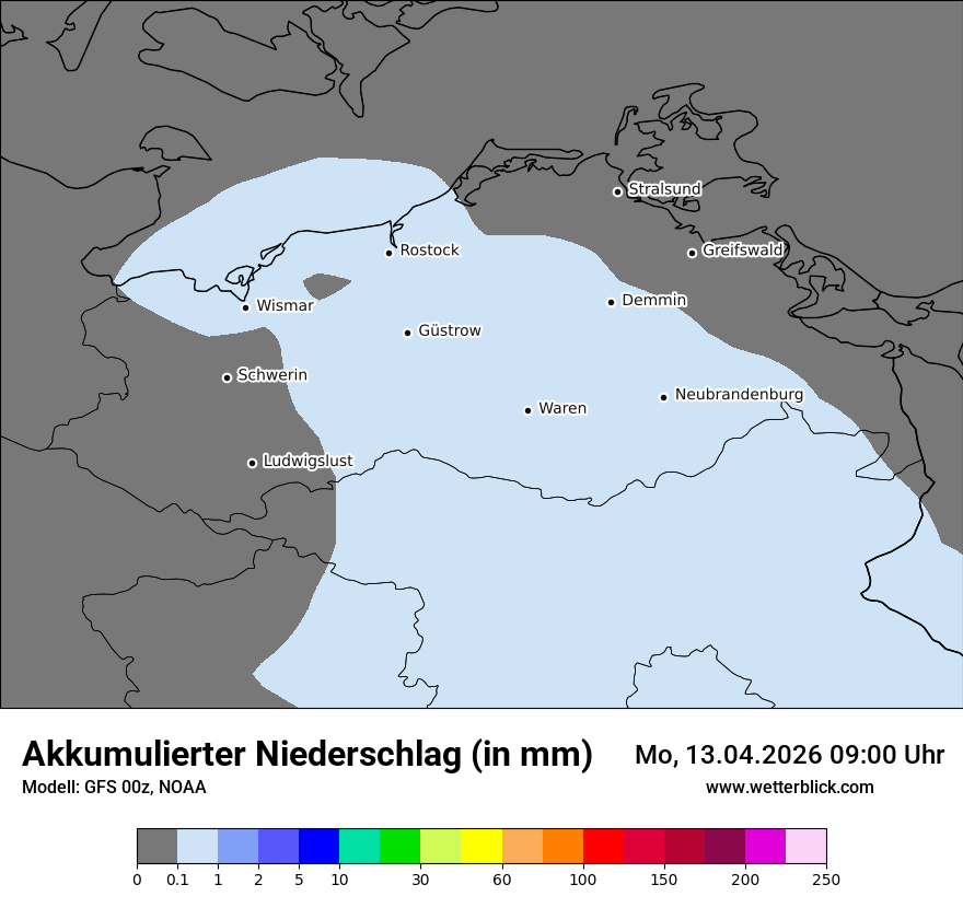 Modellkarte GFS – tot_prec – mv