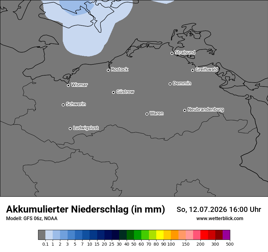 Modellkarte GFS – tot_prec – mv
