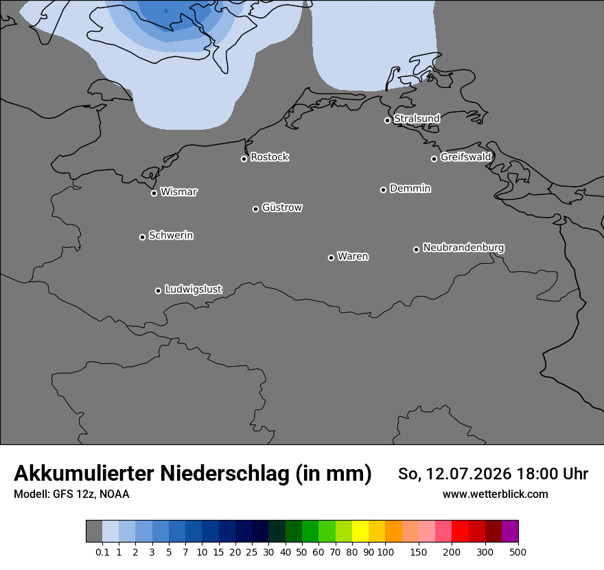 Modellkarte GFS – tot_prec – mv