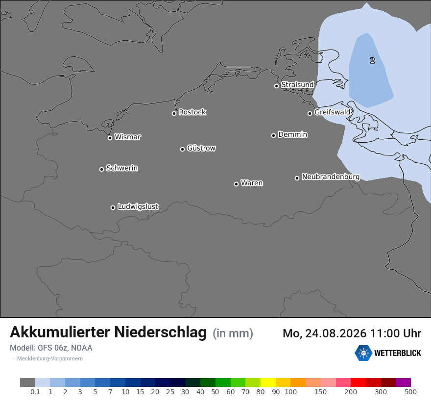 Modellkarte GFS – tot_prec – mv