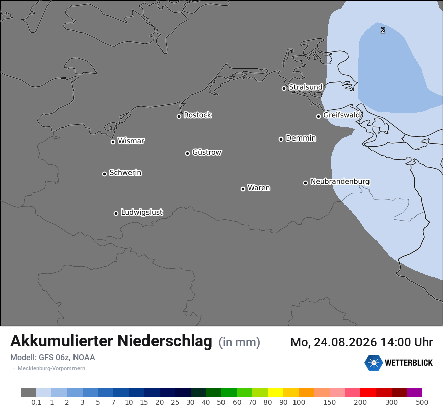 Modellkarte GFS – tot_prec – mv