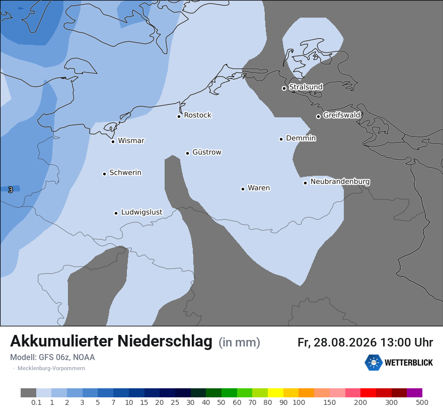 Modellkarte GFS – tot_prec – mv