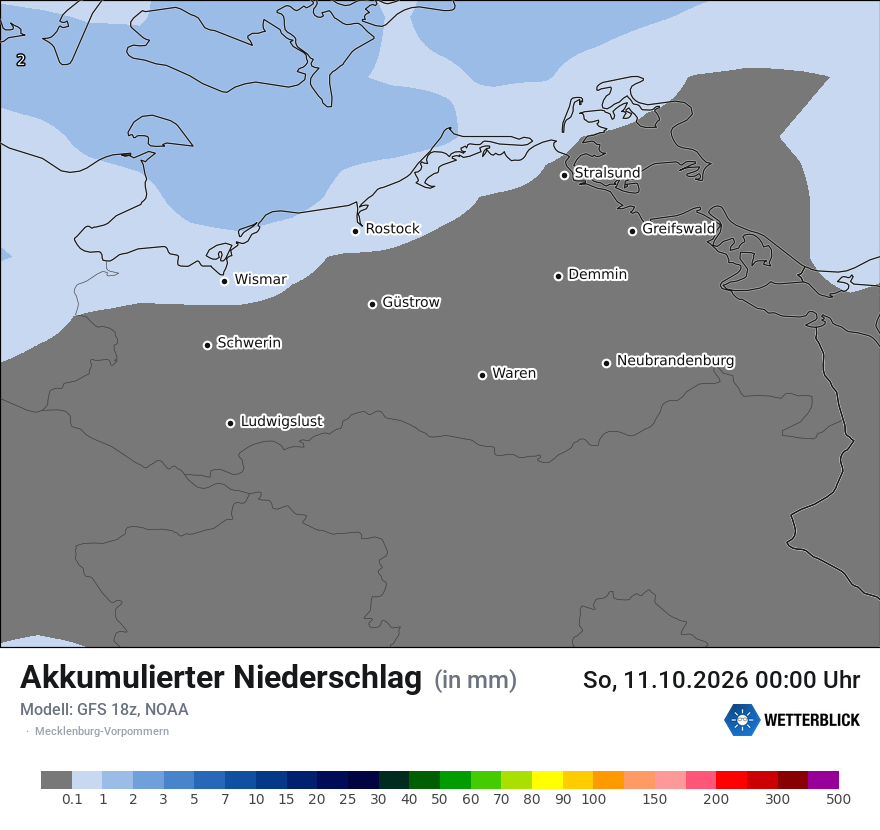 Modellkarte GFS – tot_prec – mv