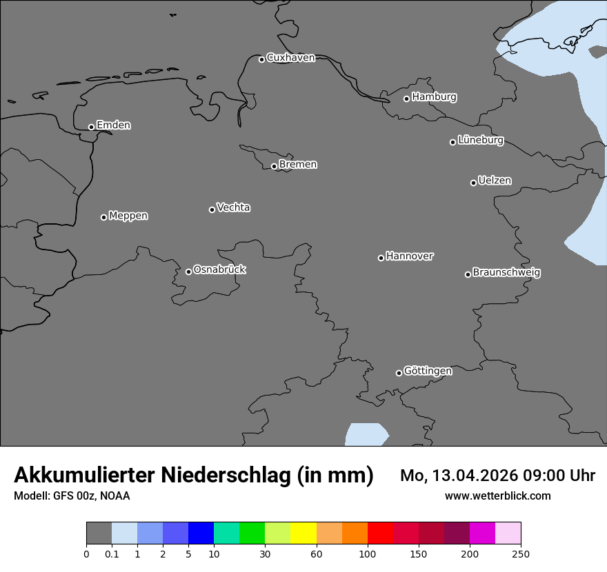 Modellkarte GFS – tot_prec – ni