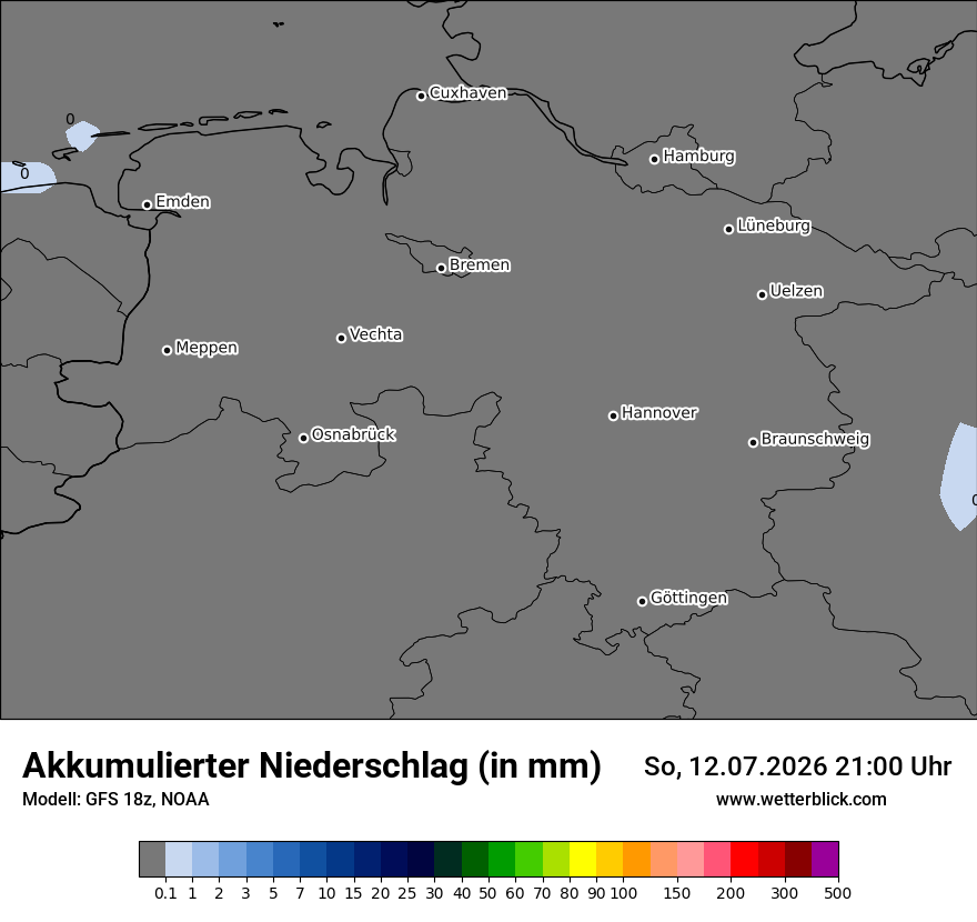 Modellkarte GFS – tot_prec – ni