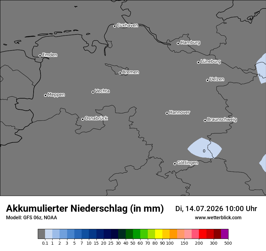 Modellkarte GFS – tot_prec – ni