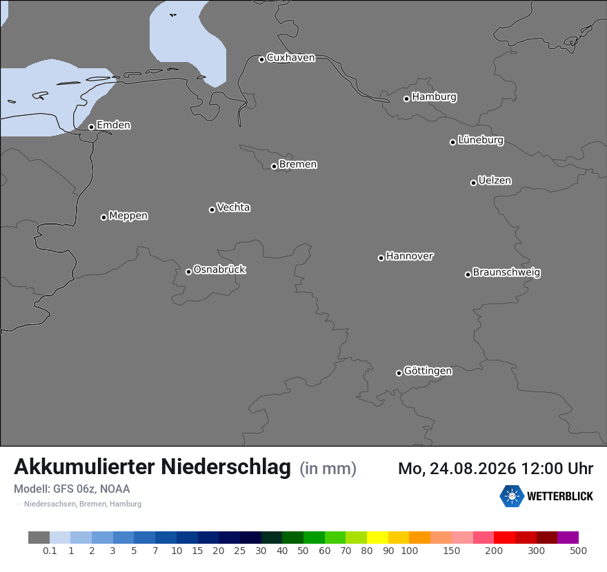 Modellkarte GFS – tot_prec – ni