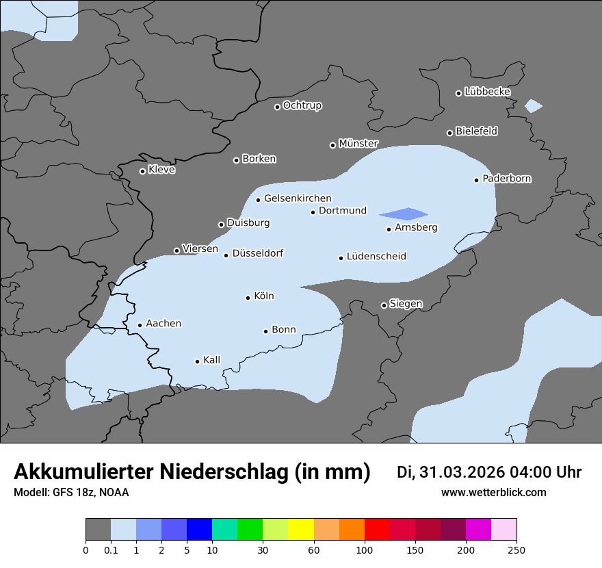 Modellkarte GFS – tot_prec – nrw