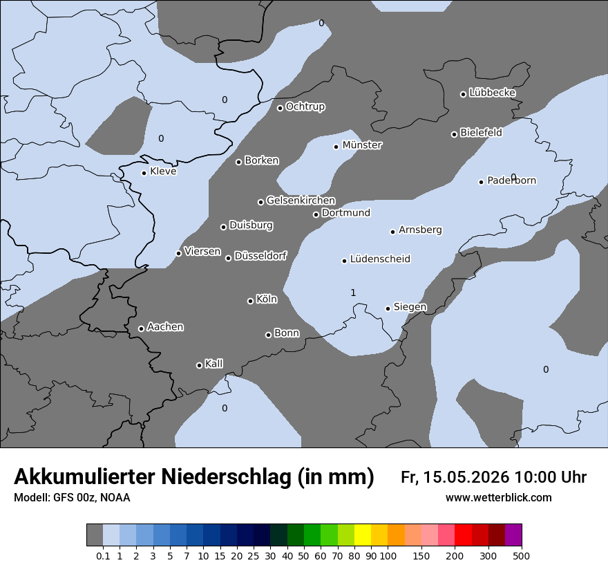 Modellkarte GFS – tot_prec – nrw