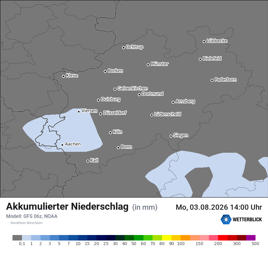 Modellkarte GFS – tot_prec – nrw