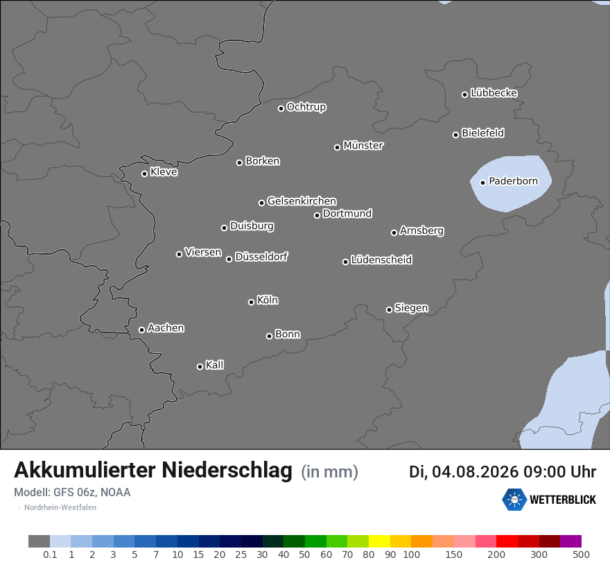Modellkarte GFS – tot_prec – nrw
