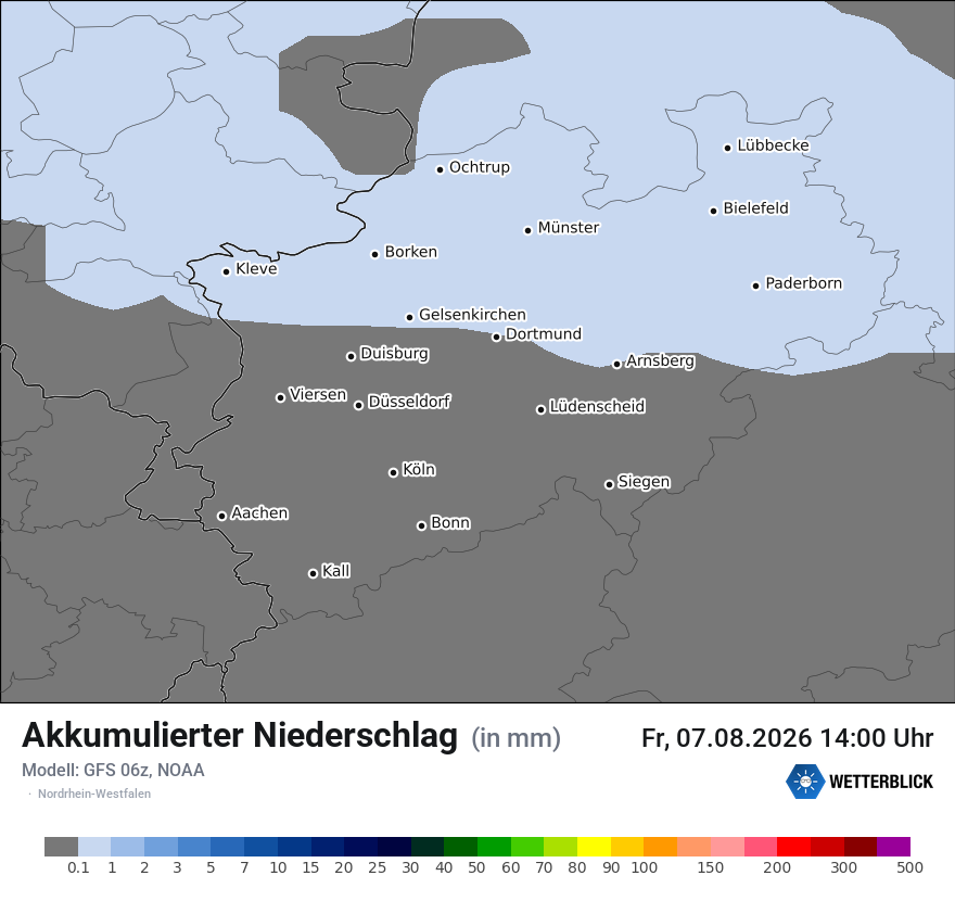 Modellkarte GFS – tot_prec – nrw