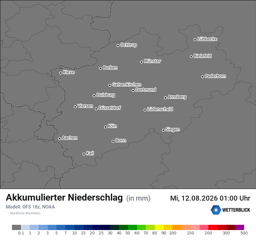 Modellkarte GFS – tot_prec – nrw