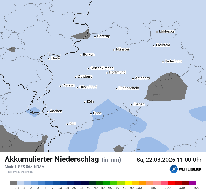 Modellkarte GFS – tot_prec – nrw