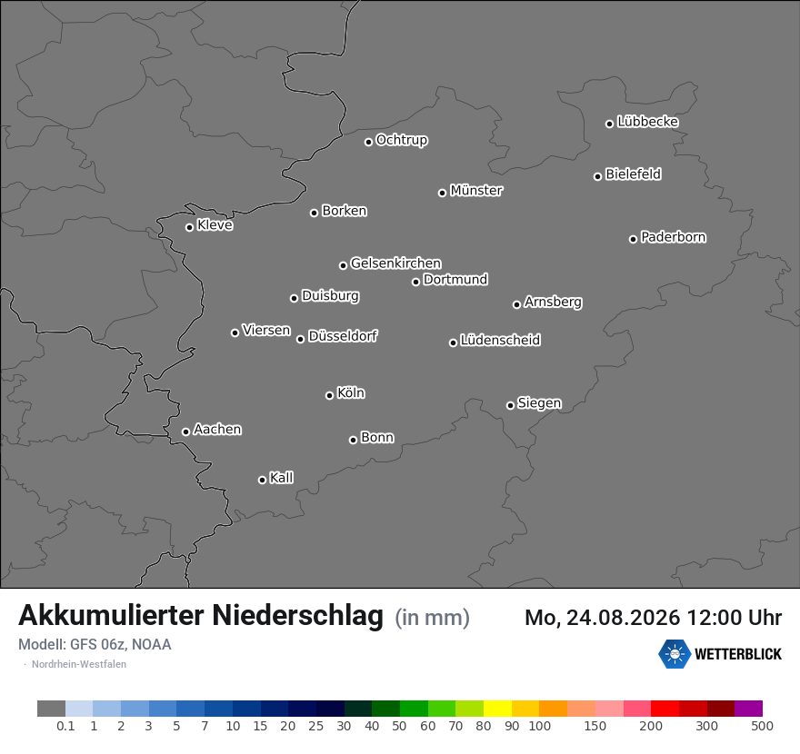 Modellkarte GFS – tot_prec – nrw