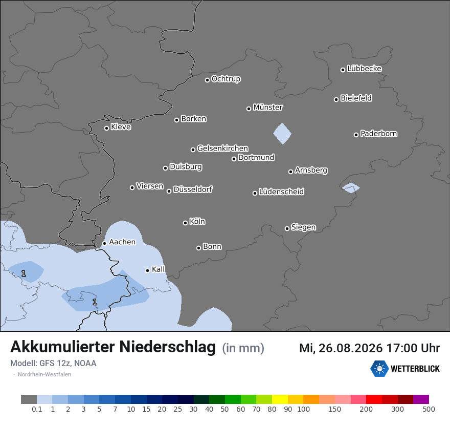 Modellkarte GFS – tot_prec – nrw