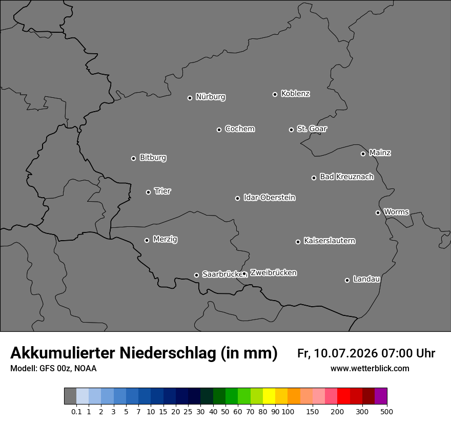 Modellkarte GFS – tot_prec – rp